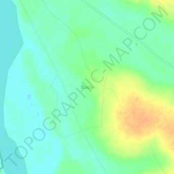 Mapa topográfico Buiza, altitud, relieve