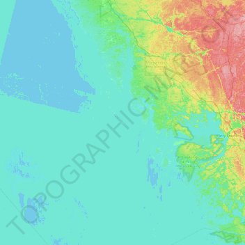 Mapa topográfico Stalker Island, altitud, relieve