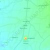 Mapa topográfico Ajung, altitud, relieve