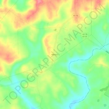 Mapa topográfico Mexico, altitud, relieve