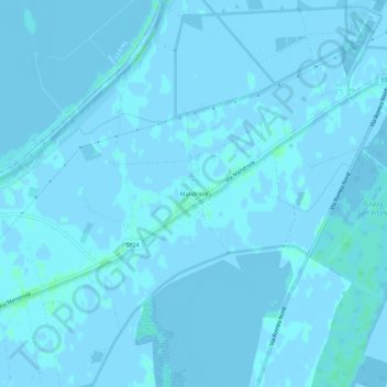 Mapa topográfico Mandriole, altitud, relieve