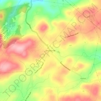 Mapa topográfico Seisholtzville, altitud, relieve