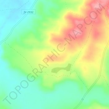 Mapa topográfico Motilla, altitud, relieve