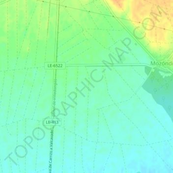 Mapa topográfico El Roncal, altitud, relieve
