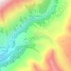 Mapa topográfico View of Everest, Lhotse, Nuptse, Pumori, altitud, relieve