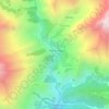 Mapa topográfico Phortse Tenga, altitud, relieve