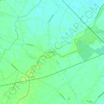 Mapa topográfico Boncellino, altitud, relieve