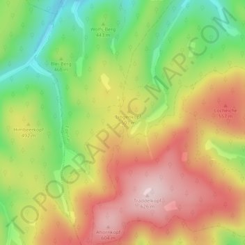 Mapa topográfico Elisabether Platz, altitud, relieve