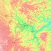 Mapa topográfico Funing, altitud, relieve