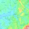Mapa topográfico Coímbra, altitud, relieve
