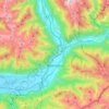 Mapa topográfico Bellinzona, altitud, relieve
