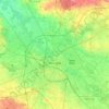 Mapa topográfico Breslavia, altitud, relieve
