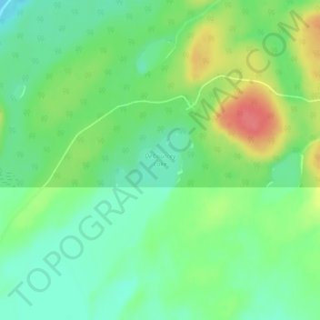 Mapa topográfico DeCourcey Lake, altitud, relieve