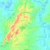 Mapa topográfico Montes de María, altitud, relieve