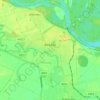 Mapa topográfico Belišće, altitud, relieve