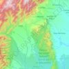 Mapa topográfico Mesetas, altitud, relieve