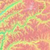 Mapa topográfico Rushon District, altitud, relieve