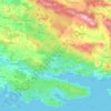 Mapa topográfico Općina Marina, altitud, relieve