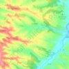 Mapa topográfico Lussan, altitud, relieve