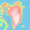 Mapa topográfico Groenlandia, altitud, relieve