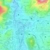 Mapa topográfico Centro Histórico de Tegucigalpa y Comayagüela, altitud, relieve