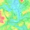 Mapa topográfico Barrio La Granja, altitud, relieve