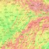 Mapa topográfico Chongqing, altitud, relieve