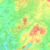 Mapa topográfico Grabow, altitud, relieve