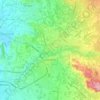 Mapa topográfico Carpentras, altitud, relieve