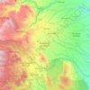 Mapa topográfico Huatusco, altitud, relieve