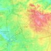 Mapa topográfico Lodz, altitud, relieve
