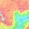 Mapa topográfico Bello, altitud, relieve