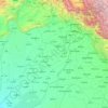 Mapa topográfico Chenab River, altitud, relieve