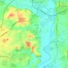 Mapa topográfico Powick, altitud, relieve