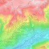 Mapa topográfico Crans-Montana, altitud, relieve
