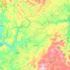 Mapa topográfico Green Township, altitud, relieve