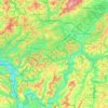 Mapa topográfico Wahlkreis 299 Homburg, altitud, relieve