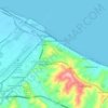 Mapa topográfico Falconara Marittima, altitud, relieve