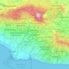 Mapa topográfico Sonsonate, altitud, relieve