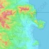 Mapa topográfico Alto Ampurdán, altitud, relieve