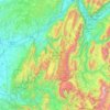 Mapa topográfico Parc naturel régional du Vercors, altitud, relieve