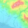 Mapa topográfico Moyuta, altitud, relieve