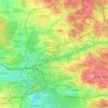 Mapa topográfico Zabrze, altitud, relieve