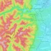 Mapa topográfico Wachenheim an der Weinstraße, altitud, relieve