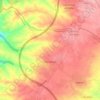 Mapa topográfico Carranque, altitud, relieve