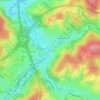 Mapa topográfico Gerlingen, altitud, relieve