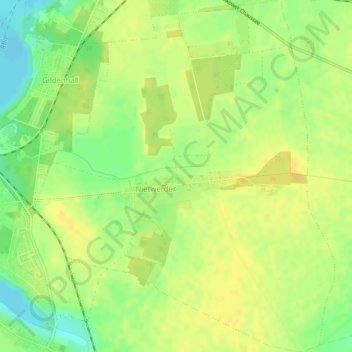 Mapa topográfico Nietwerder, altitud, relieve