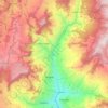 Mapa topográfico Choachí, altitud, relieve