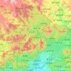 Mapa topográfico Huairou, altitud, relieve