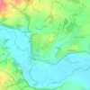 Mapa topográfico Broadwas, altitud, relieve